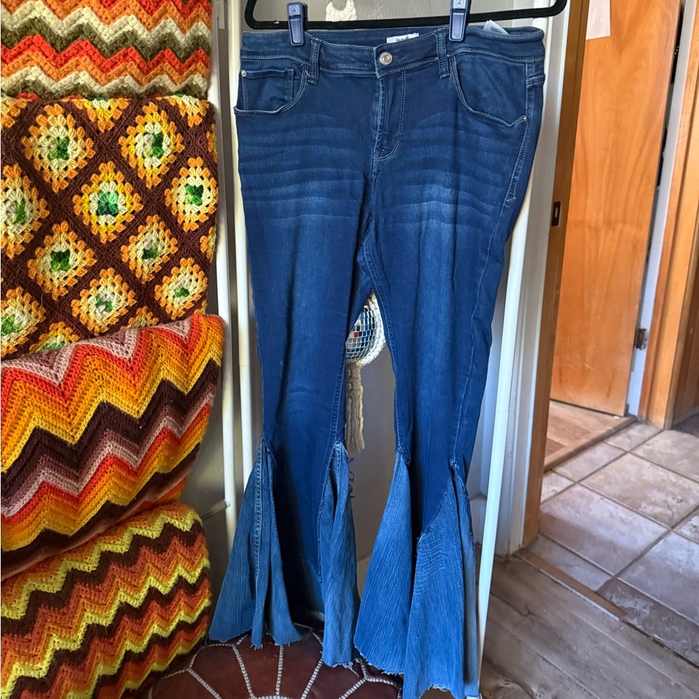 Upcycled flare jeans